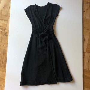 Marine Layer black wrap dress
